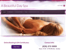 Tablet Screenshot of beautifuldayspa.com